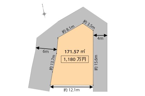 ハウスクラフトが販売する菰野町中菰野の分譲地区画図